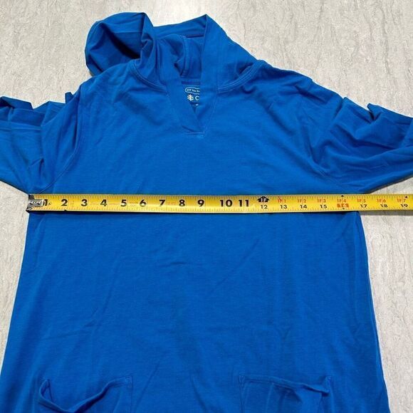 Coolibar Kids Solid Blue UPF 50+ UV Sun Protection Pullover Hoodie Size L - Picture 9 of 12